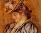 皮埃尔 奥古斯特 雷诺阿 : Girl in a Flowery Hat